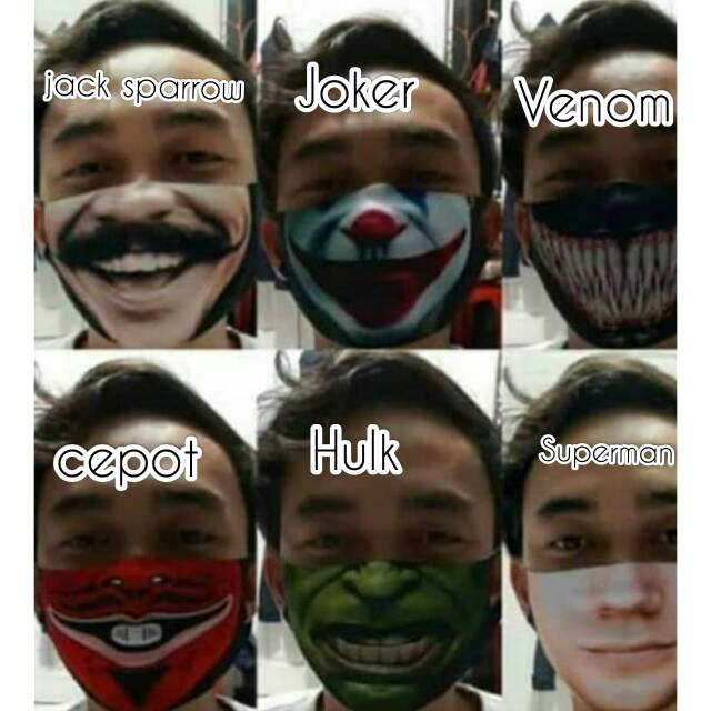 Paling Baru Masker Scuba Motif Unik