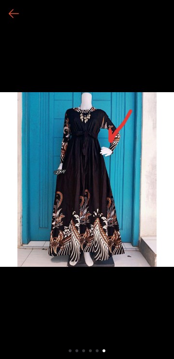 Ms Gamis Batik Sriwedari|manggar|padi Macam Mt Maxi Jumbo Bumil/busui Katun Sogan Allsize Ld104-120