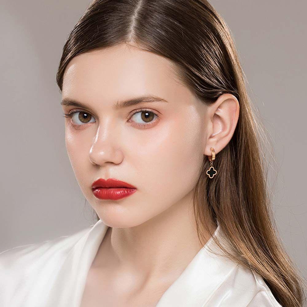 Nickolas1 Anting Hoop Geometris Elegan Untuk Perempuan Melampirkan Perhiasan Fashion Keberuntungan Temperamen Anting Gaya Korea