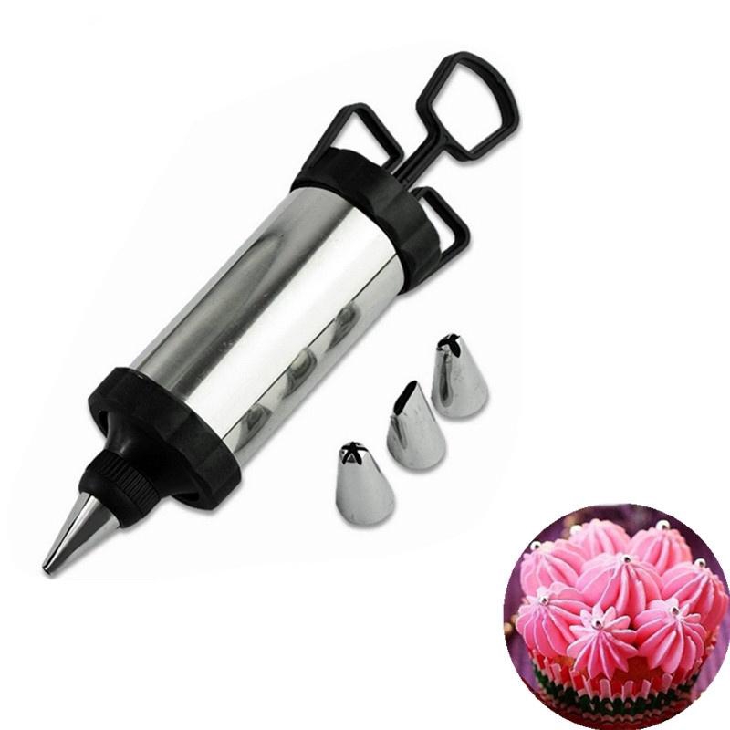 6 Pcs/Set Stainless Steel Nozzle Kue Krim Spuit Scraper Set Fondant Kue DIY Baking Pastry Alat