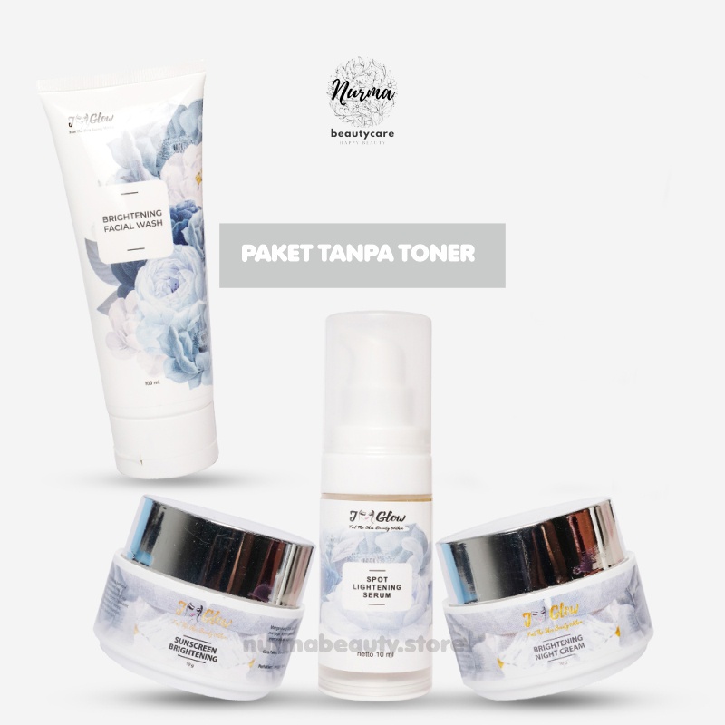 Jglow J glow Skincare Super Whitening Krim Perawatan Kecantikan Pemutih Kosmetik Wajah Glowing BPOM-White Tanpa Toner