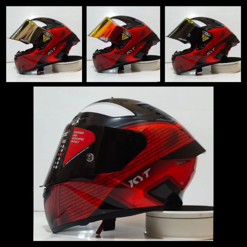 KYT TT COURSE MARVEL DEAD POOL PAKET GANTENG ORIGINAL BISA COD VISOR IRIDIUM