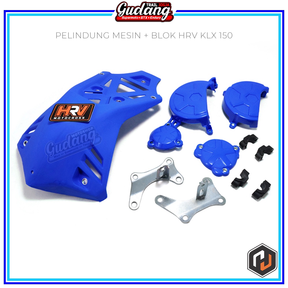 Cover Pelindung Mesin Engine Guard Pelindung Mesin Plus Blok HRV Pnp KLX 150 BIGFOOT