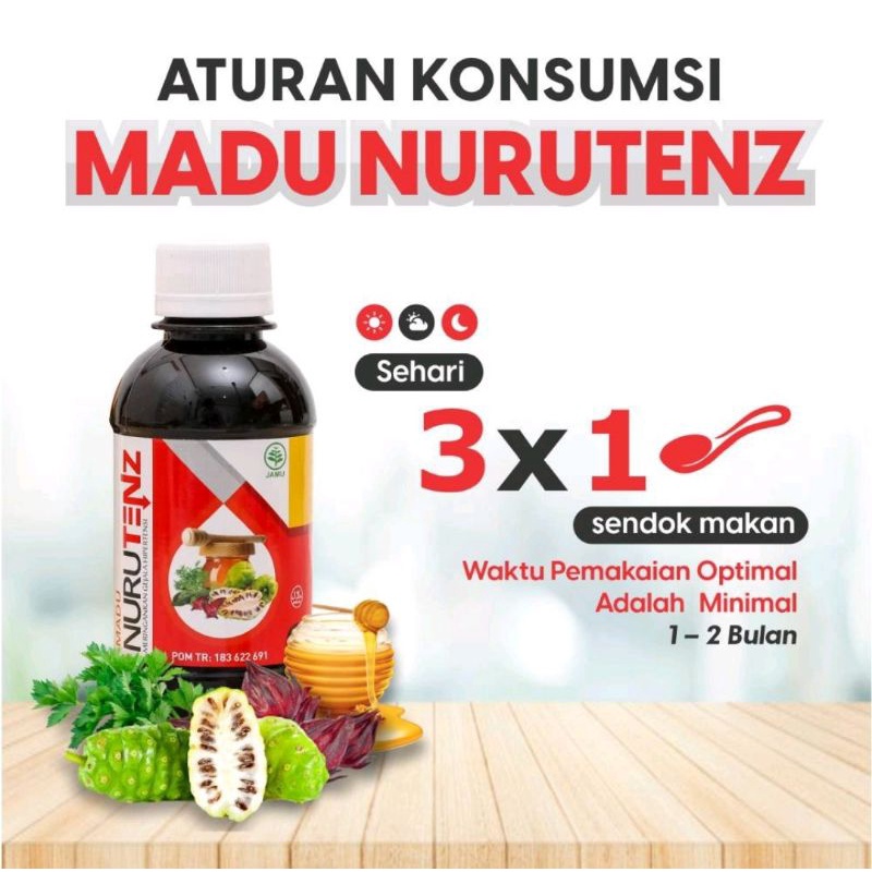 Madu NURUTENZ - Obat Herbal Penurun Tekanan Darah Tinggi Hipertensi &amp; Jantung | Madu NURUTENZ ASLI