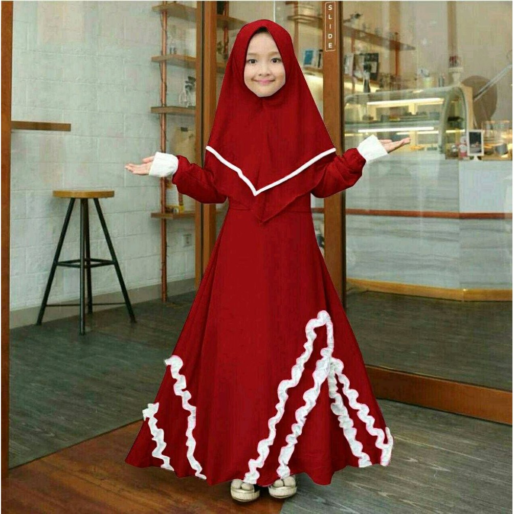 H KD HJ NOURA gamis banu muslim anak permpuan model terbaru bagus murah terlaris edisi lebaran