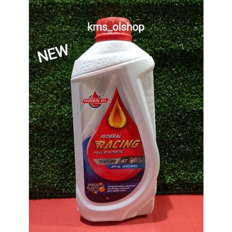 Oli Federal Racing SAE 10W40 1L Full Synthetic Pelumas Mesin 1000 ml