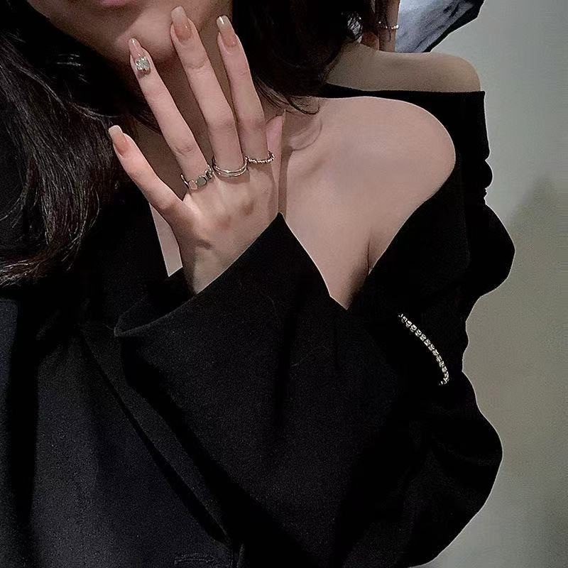 Set Cincin Model Terbuka Gaya Korea Untuk Wanita