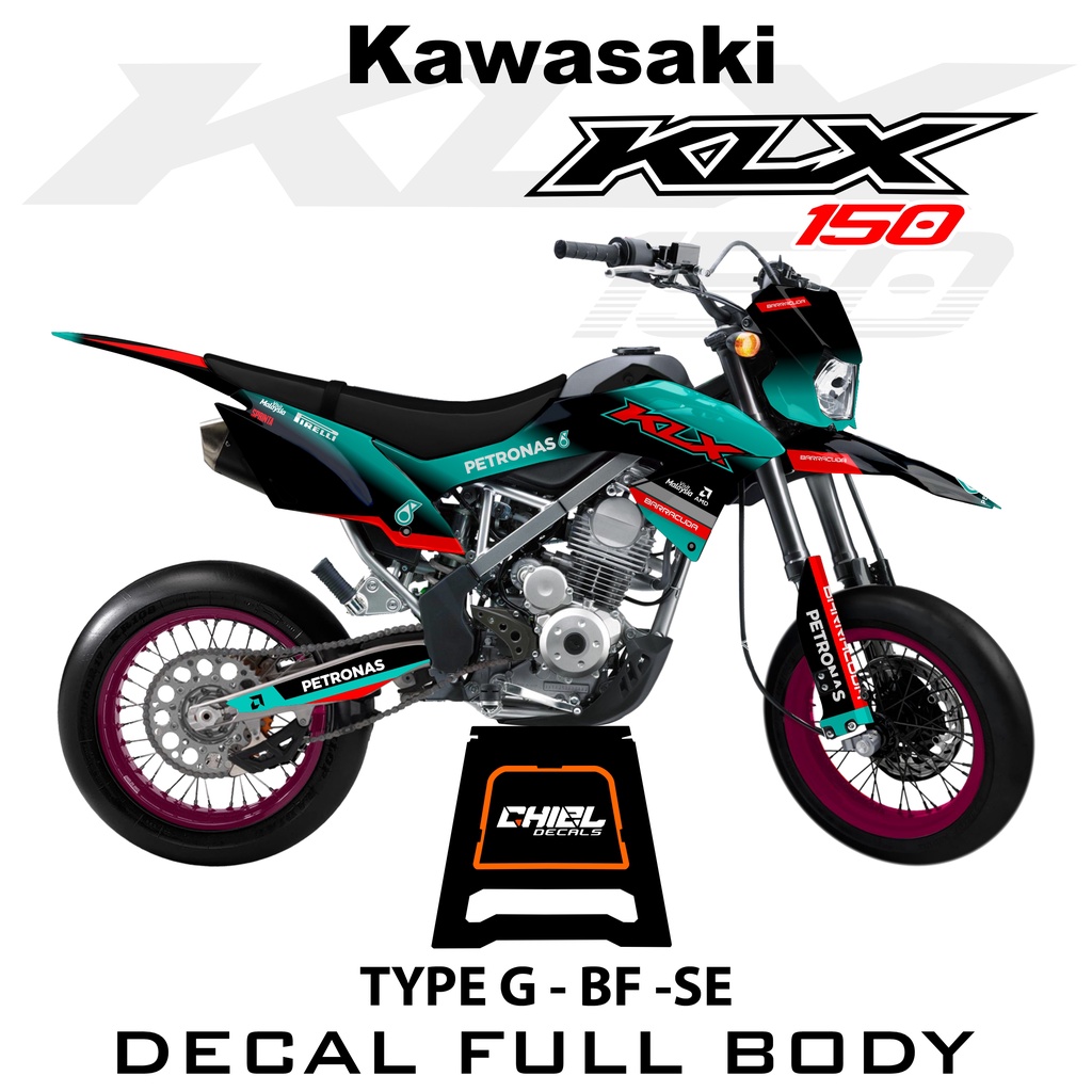 Jual COD DECAL STIKER MOTOR STICKER DEKAL KAWASAKI KLX BF G SE DESAIN 004 SUPERMOTO PETRONAS Indonesia Shopee Indonesia