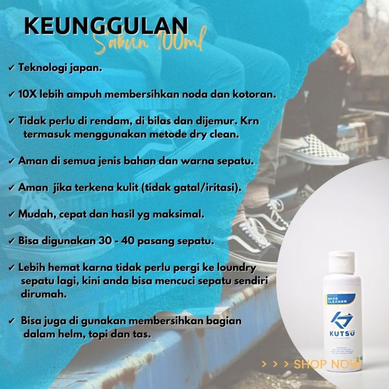 Shoe cleaner sabun cuci pembersih sepatu kotor anti bakteri 100ml