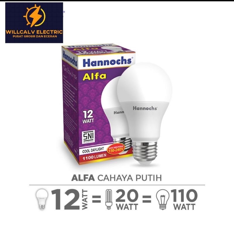 LAMPU LED HANNOCHS ALFA 12W 12WATT 12 W - LAMPU LED HANNOCH ALFA 12W 12WATT 12 W