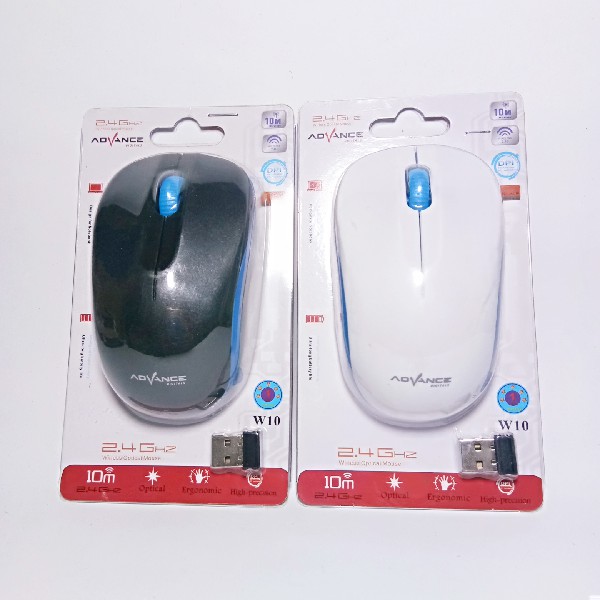 W10 Mouse Wireless Advance/Mouse Laptop/Mouse PC Garansi