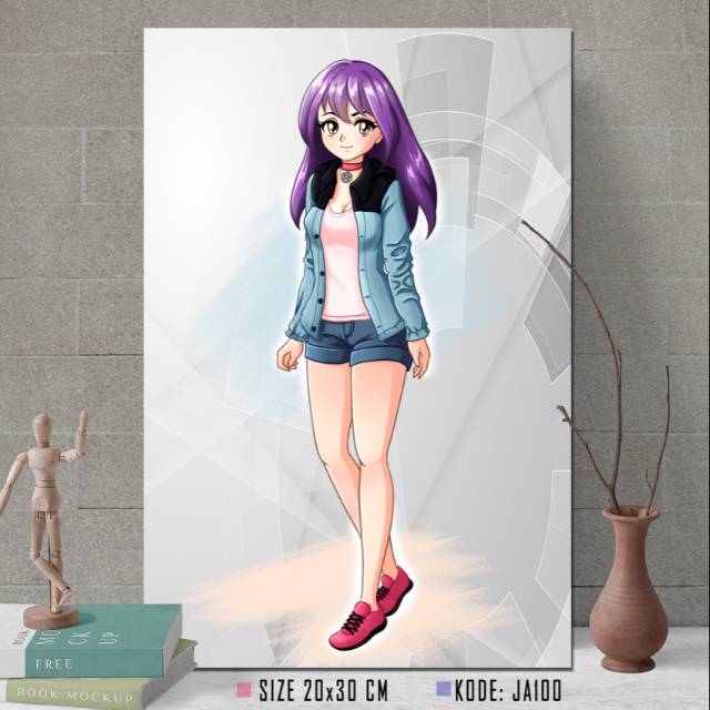 Poster ANIME Japan Hiasan Dinding Sexy Doll Cute Girl Room Decor