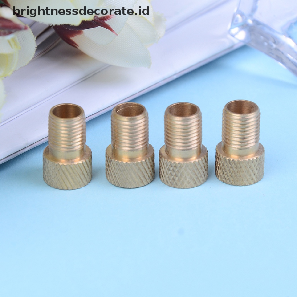 4pcs / Set Adaptor Konverter Katup Tabung Pompa Sepeda Ukuran 1.5cm