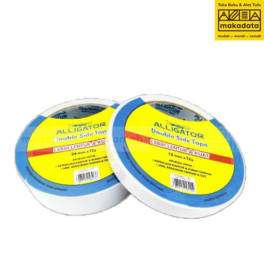 

ALLIGATOR ISOLASI PEREKAT DOUBLE TAPE 24MM MURAH