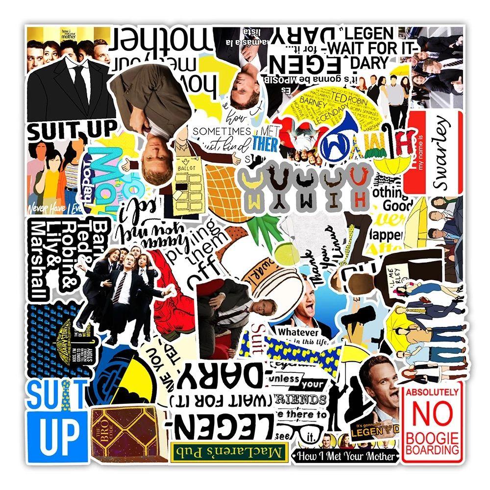 Lanfy Graffiti Stiker Telepon Multi Use Guitar Notebook Untuk Mobil Gitar Bagasi Kulkas HIMYM Sitckers