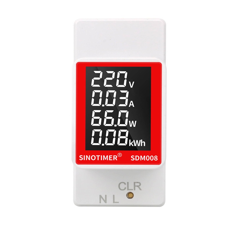 Btsg Din Rail Meteran Multifungsi AC50~300V Pressure Gauge Digital Untuk Bermain Tahan Lama