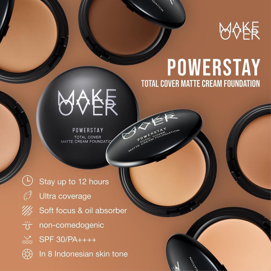 ★ BB ★ MAKE OVER Powerstay Total Cover Matte Cream Foundation