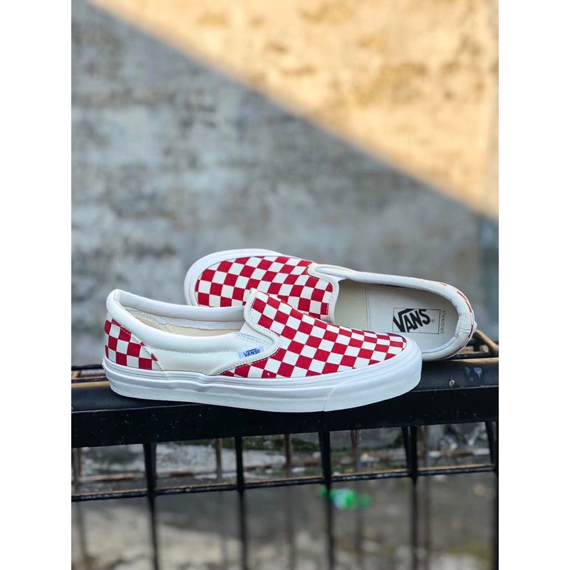 vans vault OG LX red checkerboard