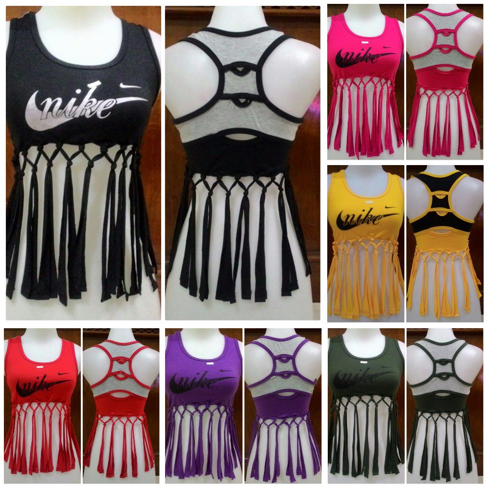  baju  senam  aerobic zumba  yoga cantik tanktop rumbai nk 79d 