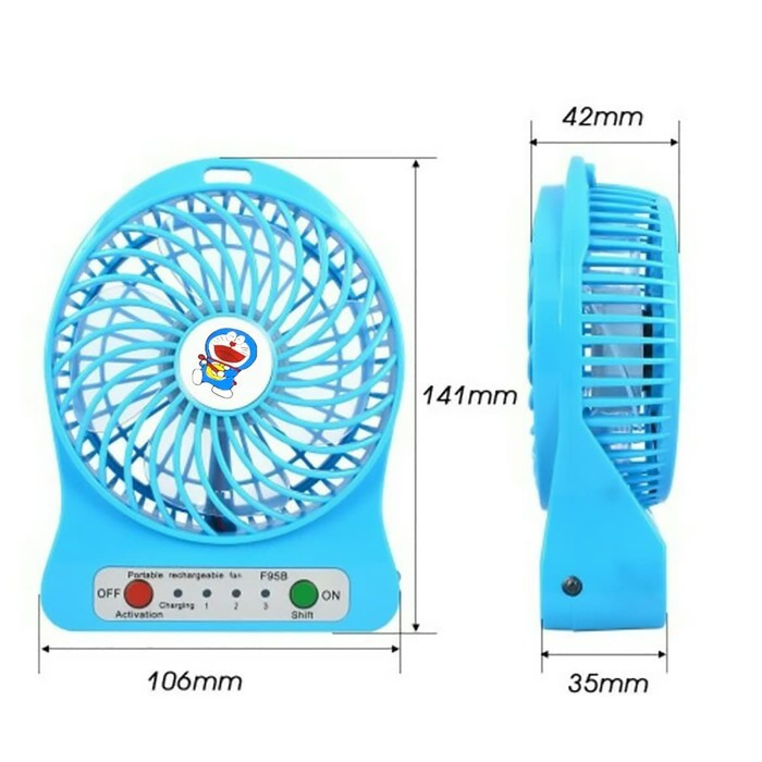 Kipas Angin Portable DUDUK Travel - Travelling Mini Fan USB Recharge