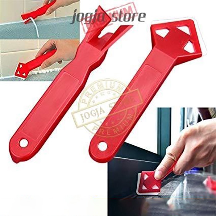 

Alat Pembersih Perapi Lem Silikon Sealant Tool Scraper - Red