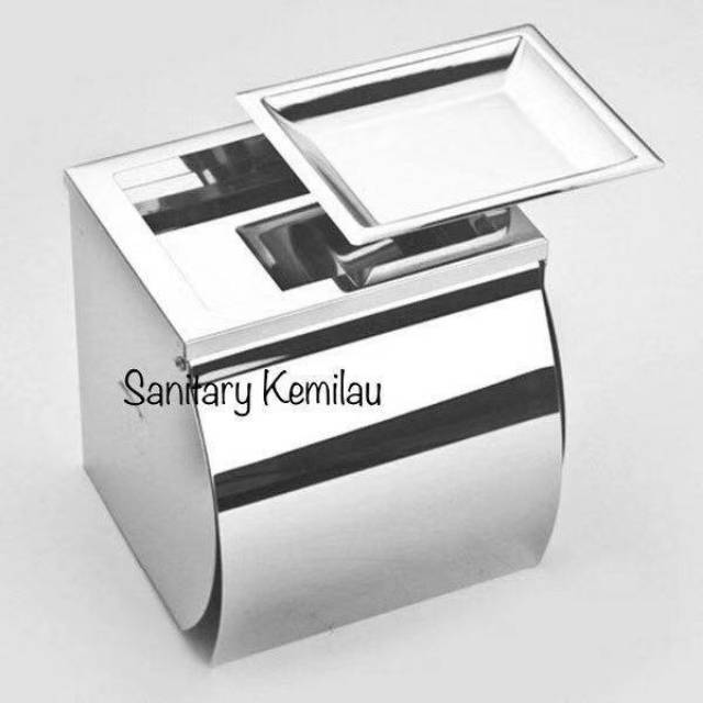 Tempat Tisue Asbak Stainles Steel - Tempat Tisu Stenlis