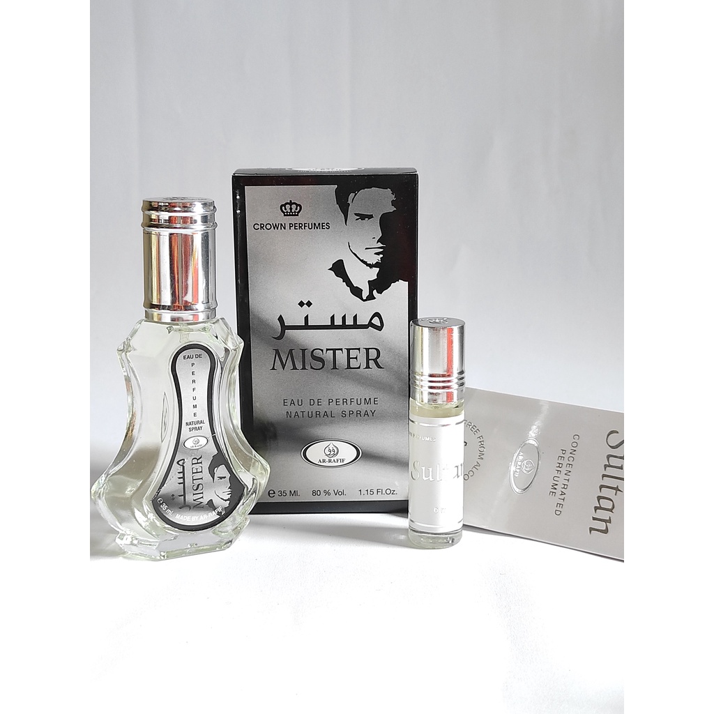 TEBUS MURAH!! parfum spray 35ml dan oles 6ml MISTER&amp;SULTAN minyak wangi badan