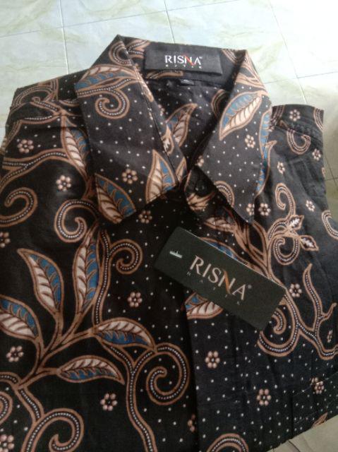 Risna Batik Hrb141 A Kemeja Batik Pria Lengan Pendek