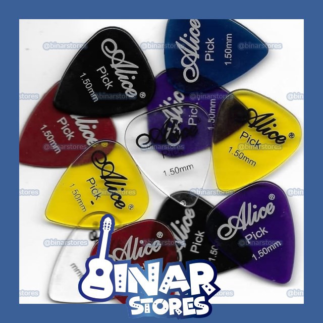 #GR578 PICK GITAR ALICE AP-600H CLEAR GEL 1.5MM BY BINAR STORES