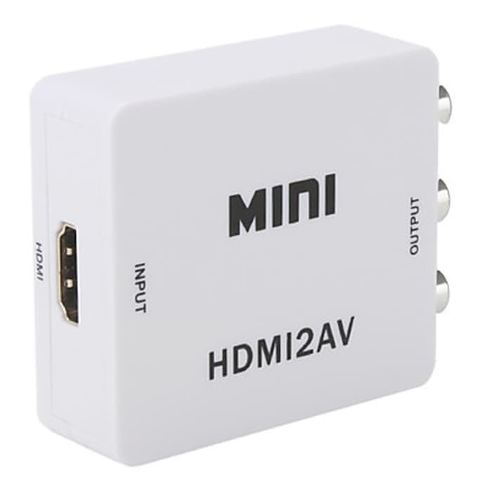 New - Paket Hdmi Dari Laptop Ke Tv Tabung/ Hdmi Av+Kabel Hdmi+Rca/Lr
