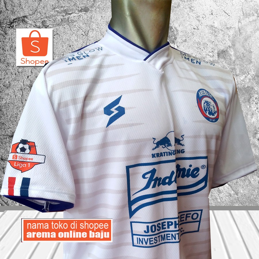 JERSEY AREMA  FC 2022 AWAY PUTIH LIGA 1 SHOPEE INDONESIA 