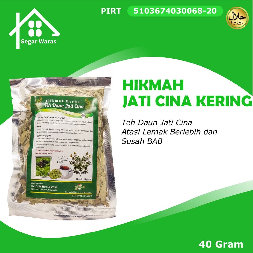 

Teh Daun Jati Cina Curah Hikmah 40 Gram - Daun Jati Cina (Senna) Kering Untuk Melancarkan BAB dan Mengecilkan Perut