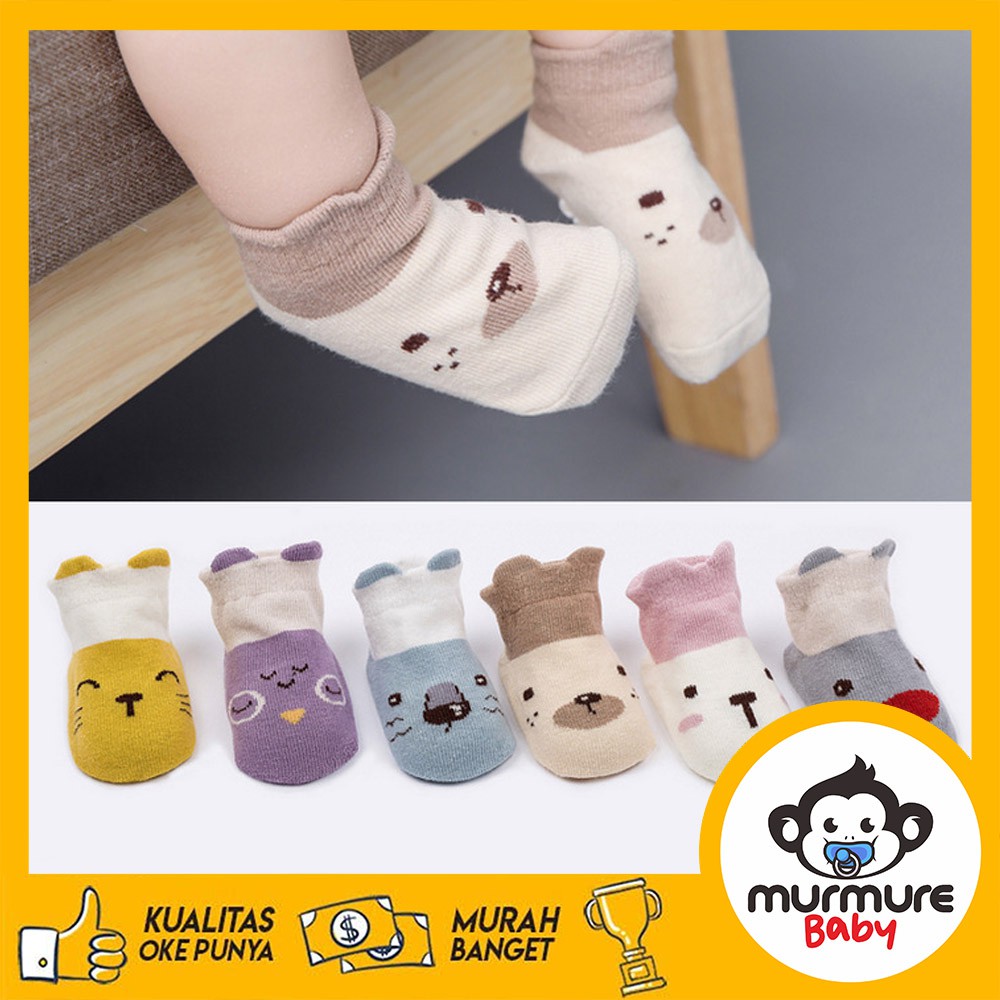 MURMURE.BABY | KAOS KAKI BAYI IMPORT PREMIUM KOREA LUCU DENGAN ANTI SLIP UNIK MOTIF ANIMAL