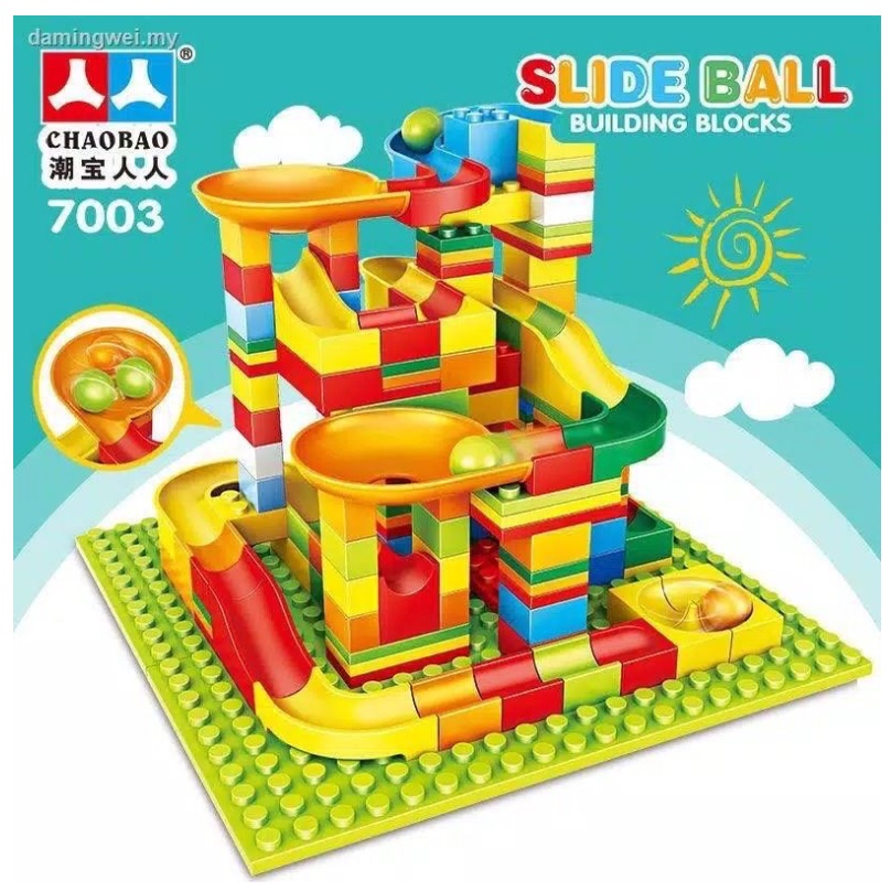 Slide Ball Mainan Balok 140 Pc Building Blocks / 79 Pc Slideway CBKS BS