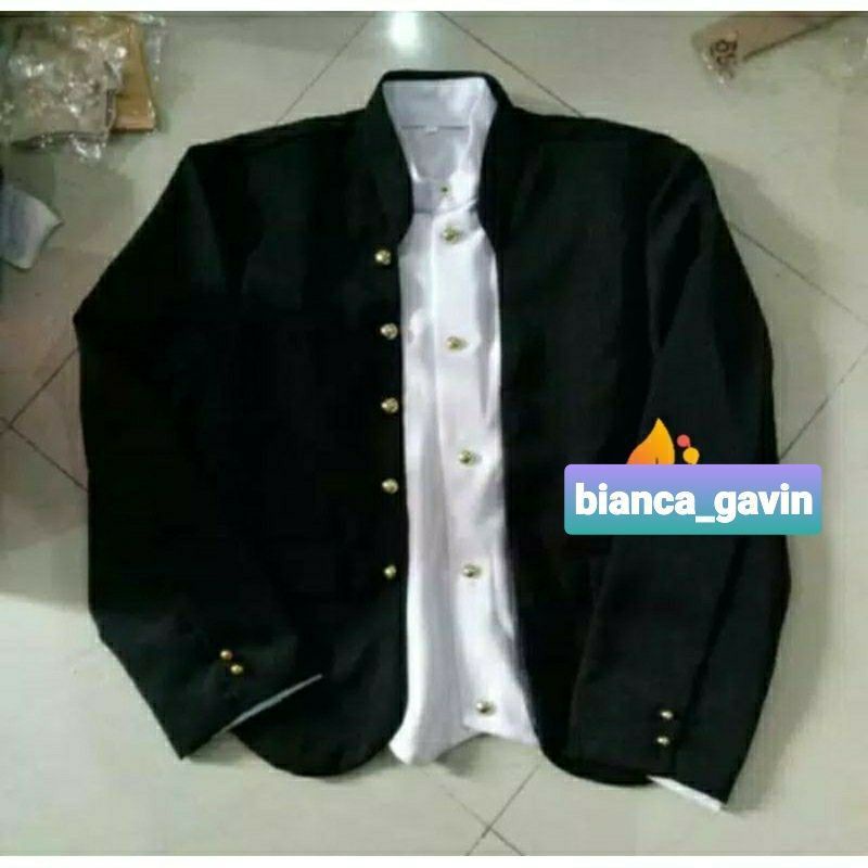 Beskap Hewes Warna Hitam dan Maroon (Sudah Termasuk Kain Putih Didalamnya)