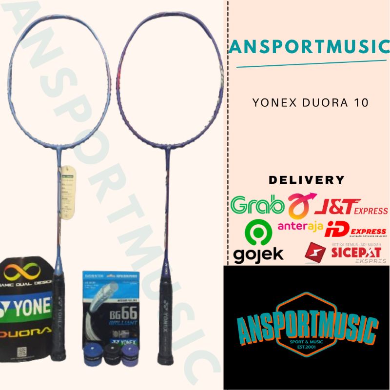 Raket Badminton Yonex Duora 10 Free Grip Lining