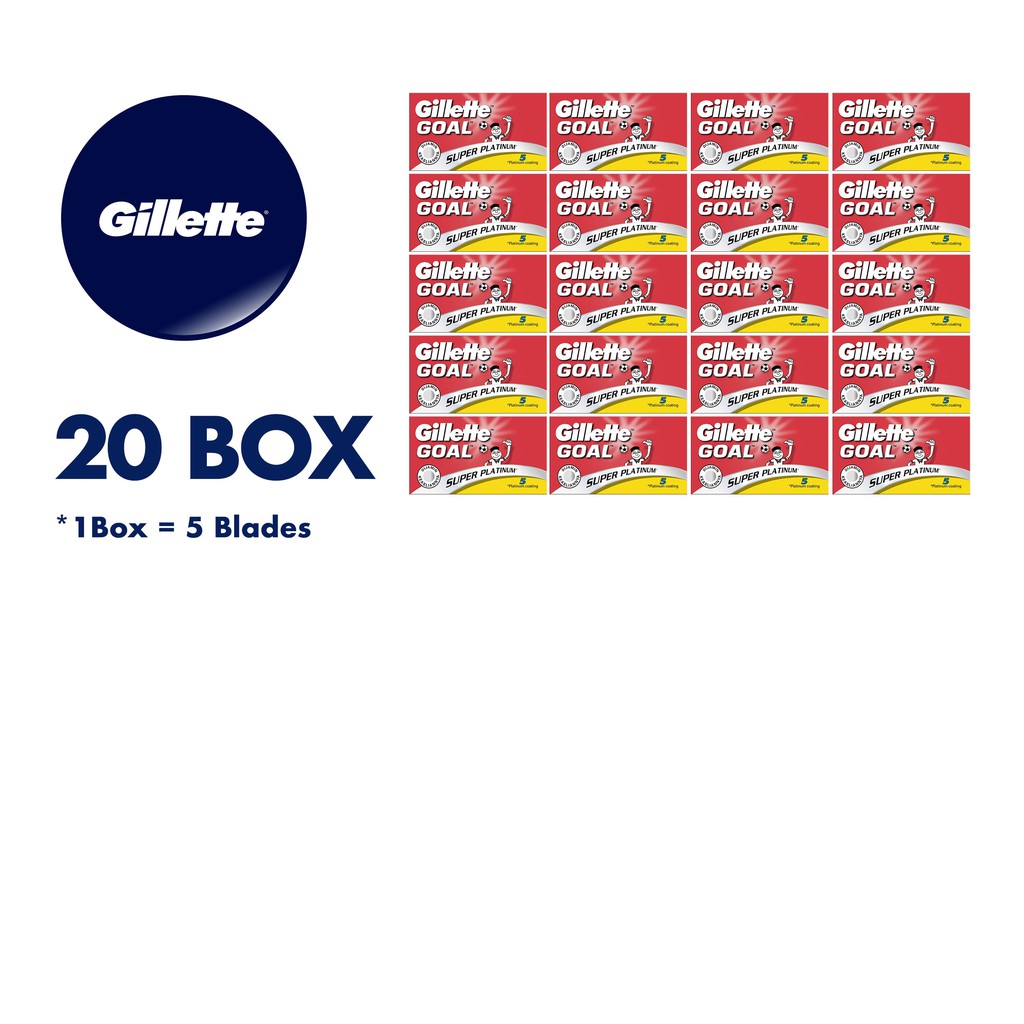 Gillette Pisau Cukur Silet Goal 5 1 Hangcard/Papan ( 20 Tuck/ Box)