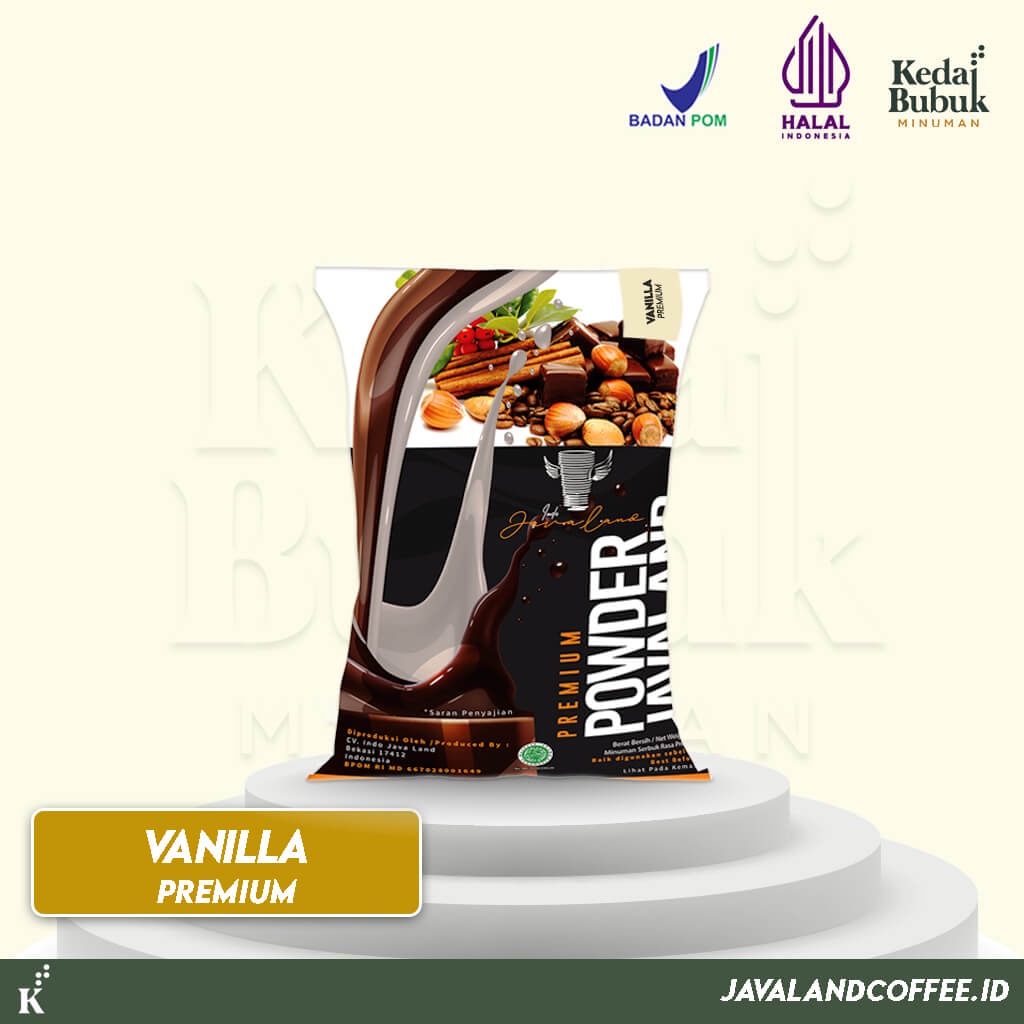 Javaland Bubuk Minuman Rasa Vanilla  1Kg - Premium Plain | Bubble Powder Drink Boba