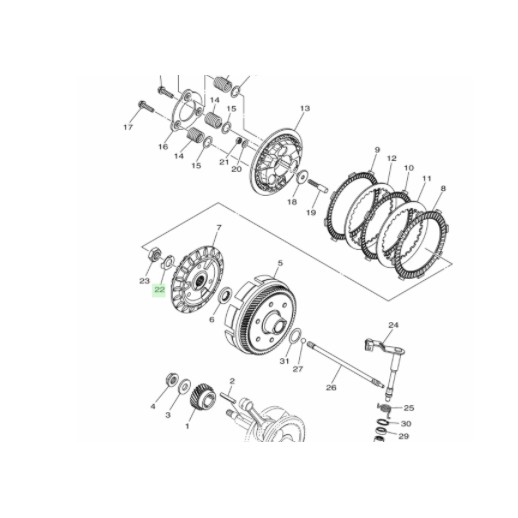 WASHER LOCK RING PLAT KLEM KLEMAN MUR KOPLING NEW R15 VVA V3 MT15 XSR VIXION R 155 ORIGINAL YGP 90215-14802