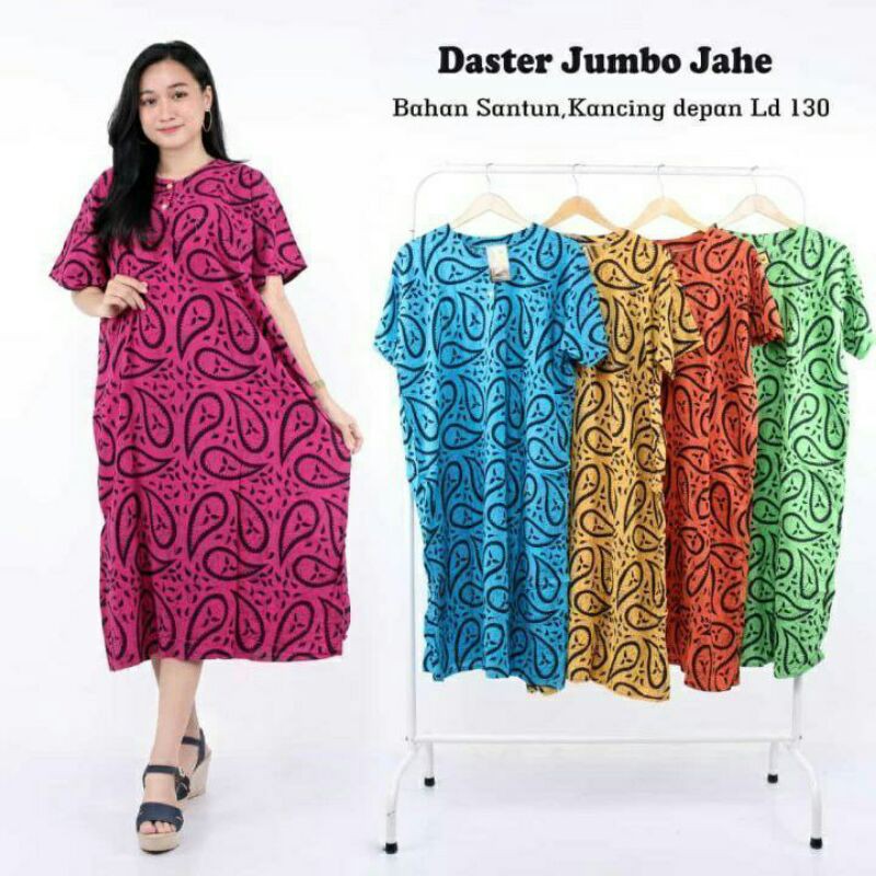 DASTER JUMBO JAHE-DASTER KANCING DEPAN-DASTER BUSUI-BUMIL-DASTER LENGAN PENDEK-DASTER MURAH