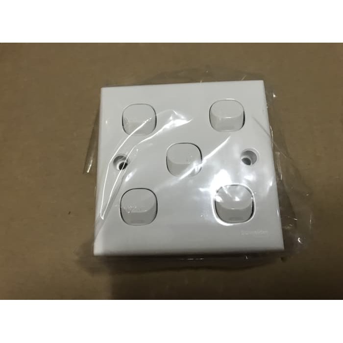 Saklar - Perlengkapan Listrik - Saklar Broco Saklar 5 Gang 5 Geng 5 Arah Clipsal Classic Produk