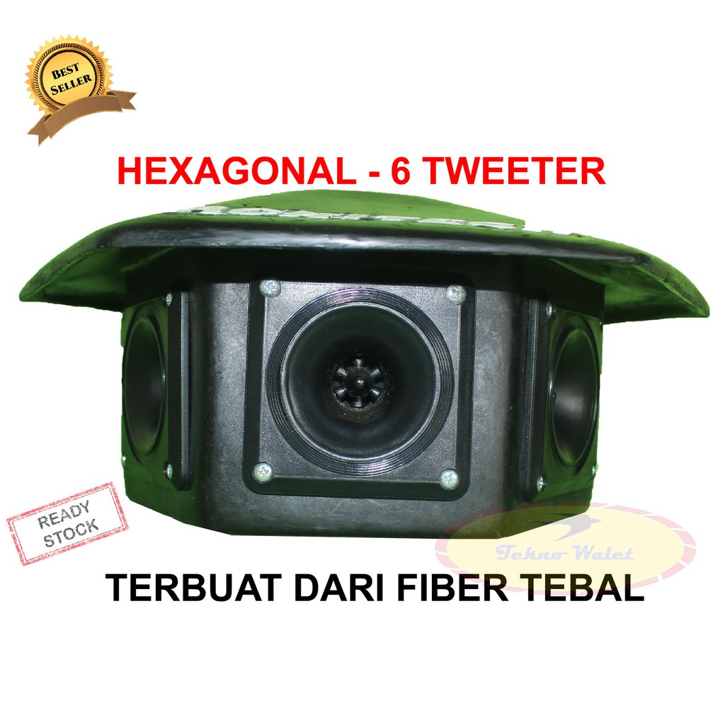 Speaker Hexagonal Fiber tebal Tweeter Panggil Walet 6 Penjuru