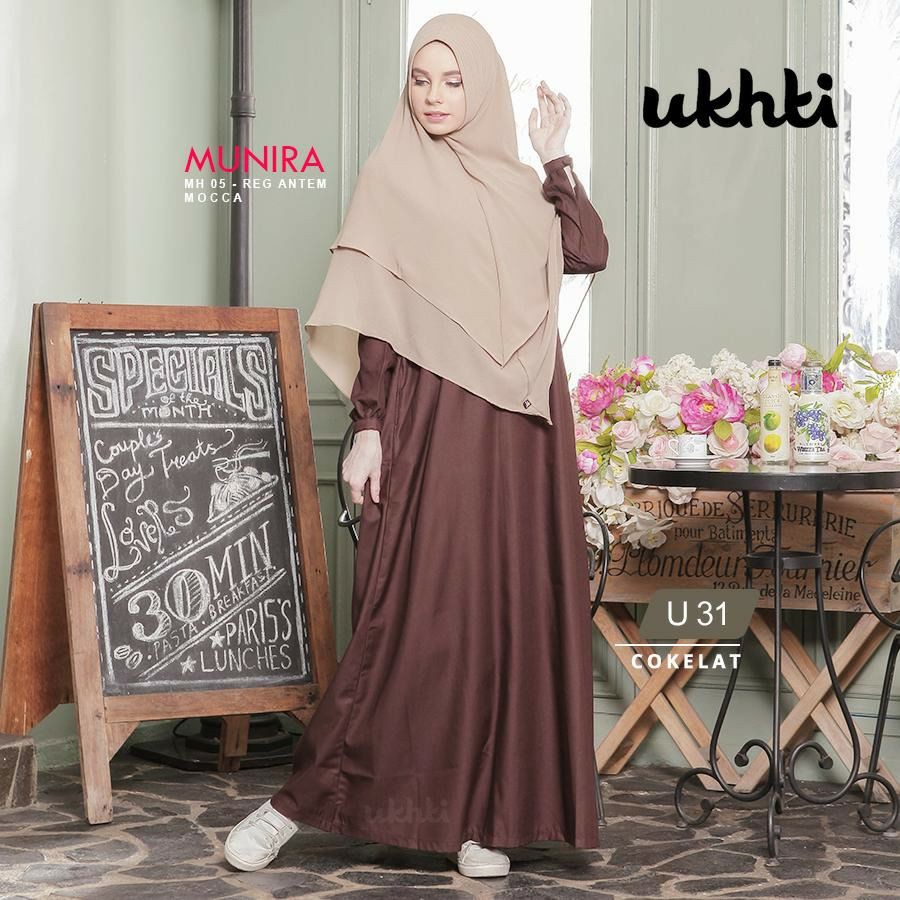 GAMIS SYARI UKHTI MUNIRA U 31 DRESS REMAJA KATUN TOYOBO FASHION MUSLIM BRUKAT