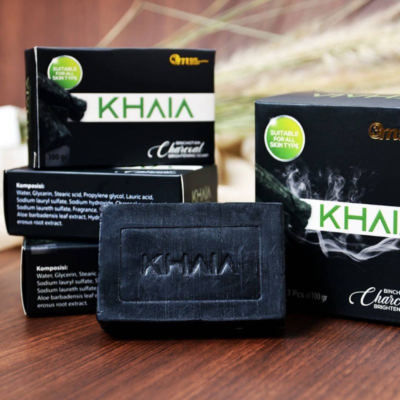 Khaia Sabun Arang Putih | Khaia Binchotan Brightening Charcoal Soap | Sabun Bamboo |