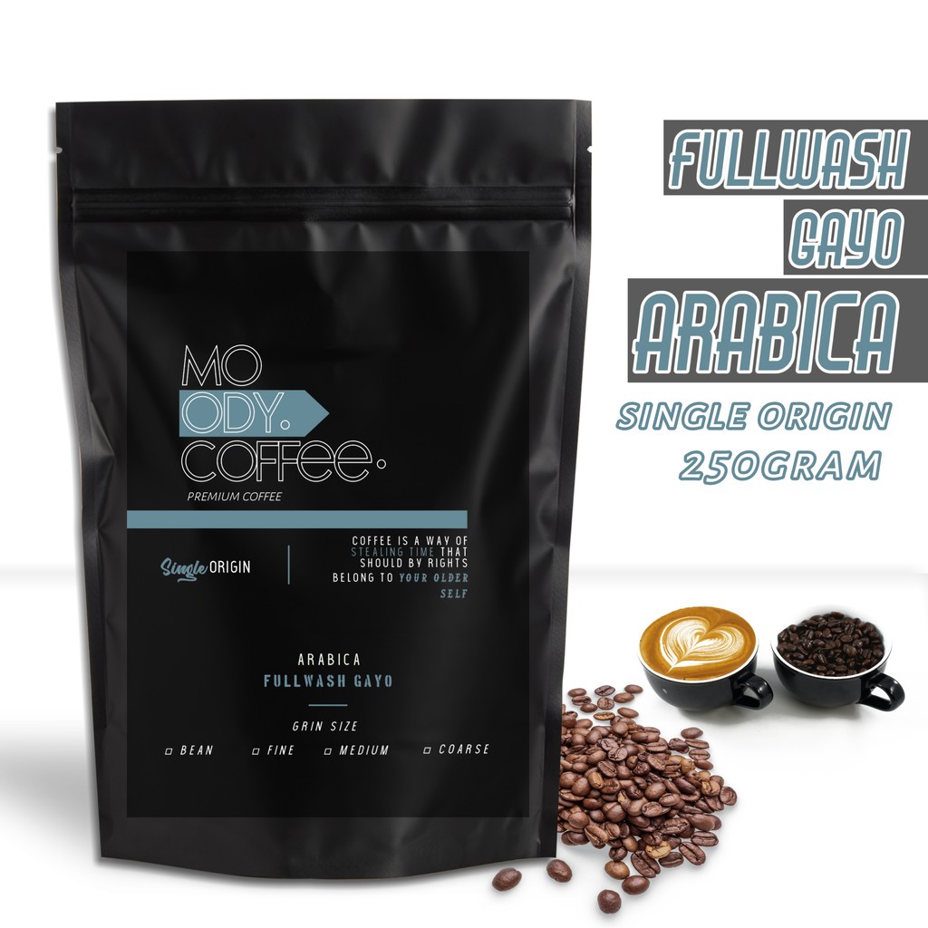 

Kopi Bubuk Arabica Fullwash Gayo 250 Gram (Biji/Bubuk)