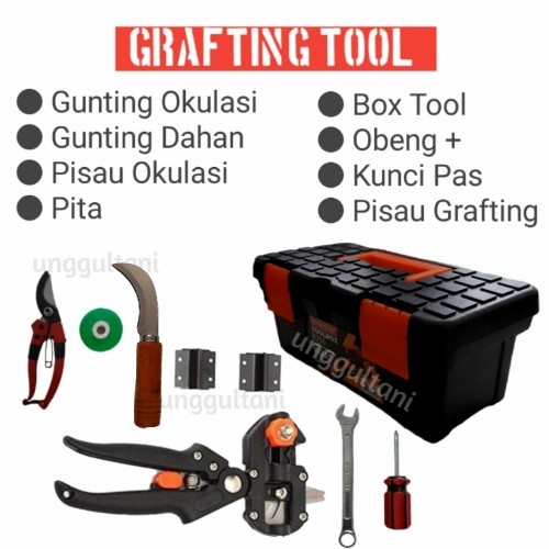 Pisau - Paket Komplit Grafting Tool Gunting Pisau Pita Dan Box