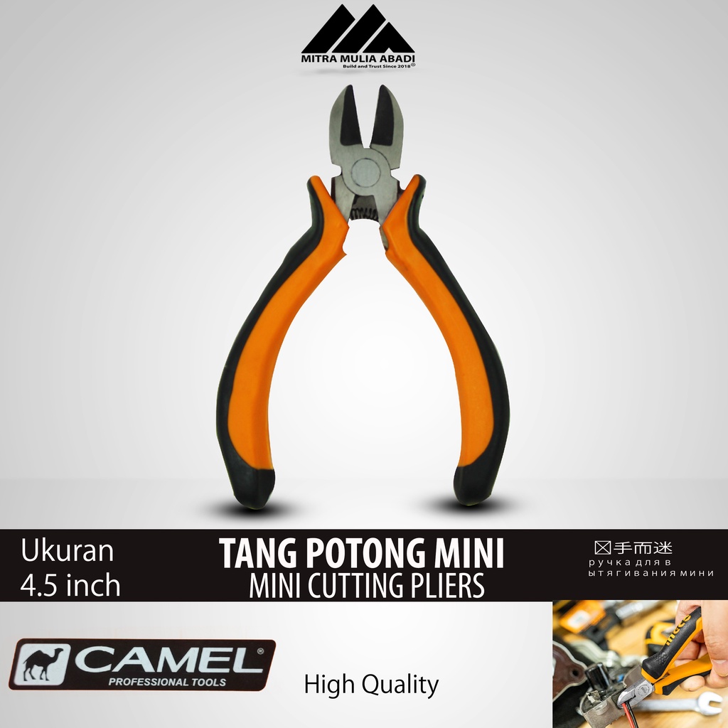 Tang Knip Potong Mini 4.5&quot; Inci Gagang Karet