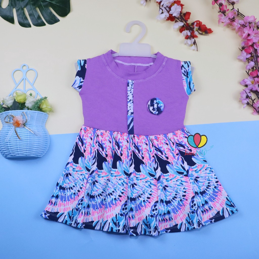 Dress Bilqis size Bayi - 6 Tahun / Dres Yukensi Murah Grosir Baju Anak Perempuan Harian Gaun Import