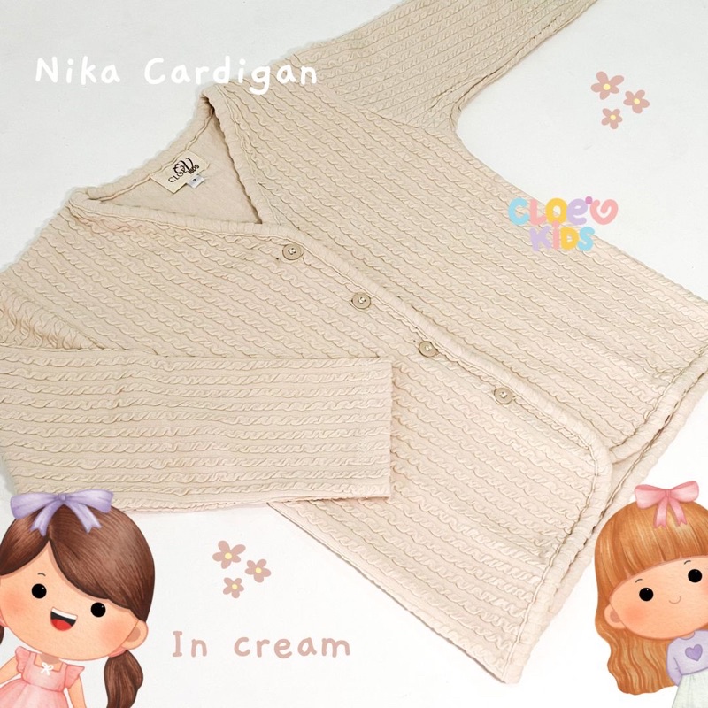 CLOEVKIDS - Nika Cardigan Jaket Rajut Anak Perempuan Lucu - Basic Essentials