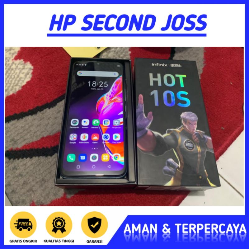 Infinix Hot 10s Ram 6/128 GB Second Bergaransi